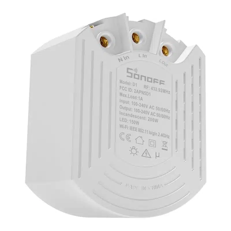 Έξυπνος διακόπτης Dimmer Sonoff D1 με τηλεχειριστήριο RM433R2 - Image 3