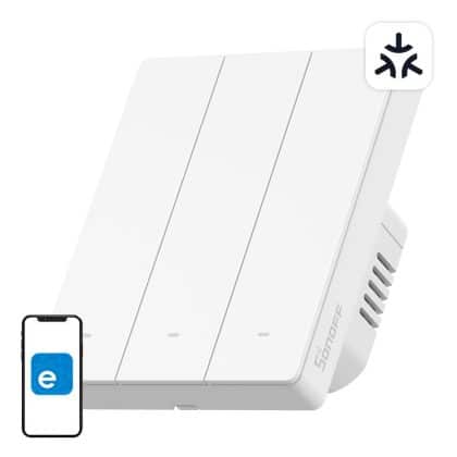 SONOFF M5-3C-80W WiFi Matter έξυπνος διακόπτης τοίχου (3 καναλιών, για πλαίσιο)