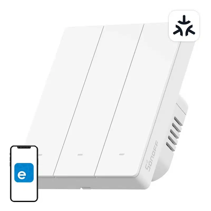 SONOFF M5-3C-80W WiFi Matter έξυπνος διακόπτης τοίχου (3 καναλιών, για πλαίσιο) - Image 6