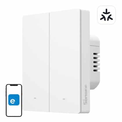 SONOFF M5-2C-80W WiFi Matter έξυπνος διακόπτης τοίχου (2 καναλιών, για πλαίσιο)