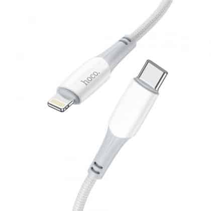 Καλώδιο USB-C σε Lightning Hoco X70, 20W, 3A, 1m, Λευκό