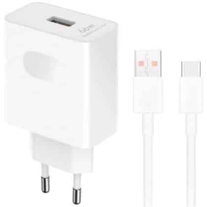 Φορτιστής τοίχου Honor HN-110600E00, 66W, 6A, 1 x USB-A, με καλώδιο USB-C, Λευκό 5503AAHX
