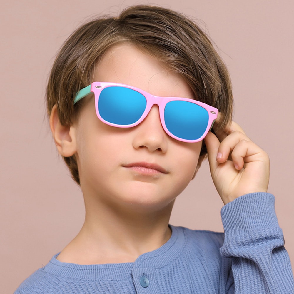 Techsuit - Παιδικά Γυαλιά Ηλίου Polarized (D802) για Παιδιά Από 3-8 Ετών, Προστασία UV - Μαύρο / Ροζ One Size - Image 5