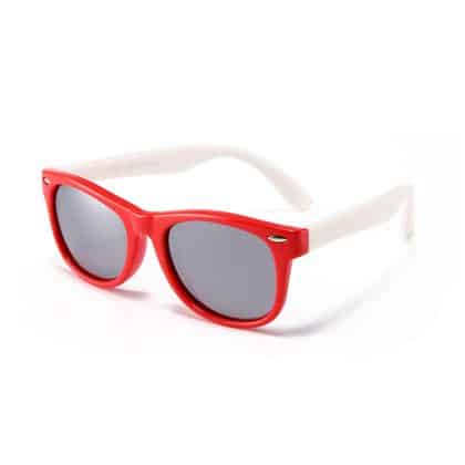 Techsuit - Παιδικά Γυαλιά Ηλίου Polarized (D802) για  3-8 Χρονών, Προστασία UV - Κόκκινο / Λευκό / Υδράργυρος One Size