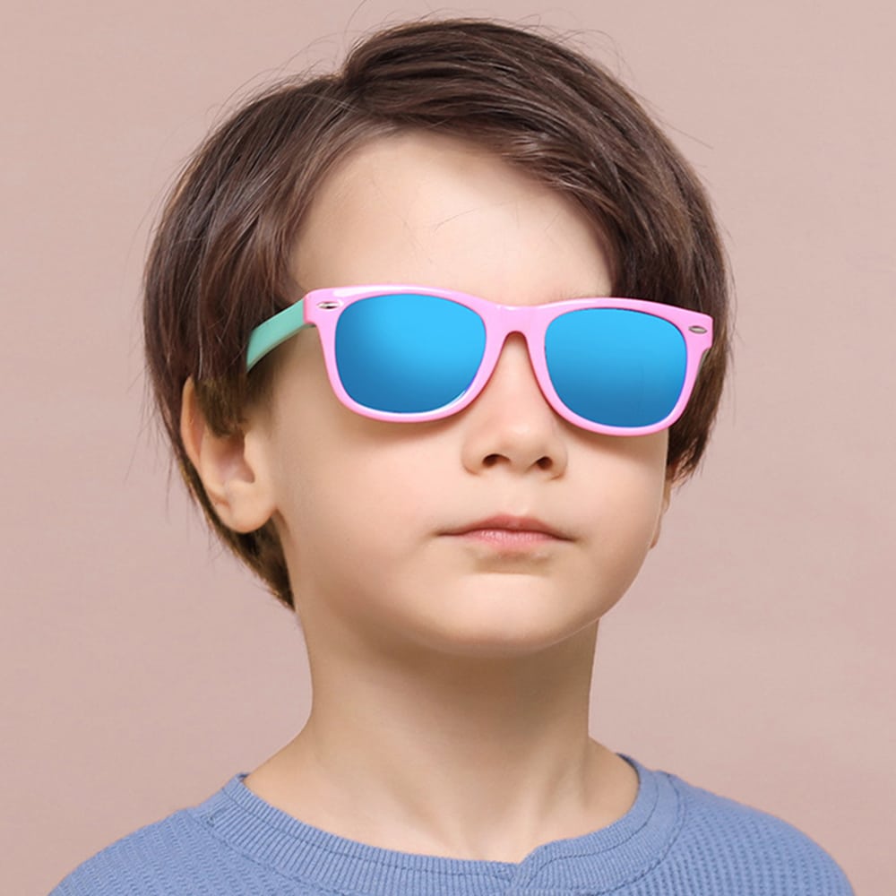 Techsuit - Παιδικά Γυαλιά Ηλίου Polarized (D802) για 3-8 Χρονών, Προστασία UV - Κόκκινο / Λευκό / Υδράργυρος One Size - Image 5