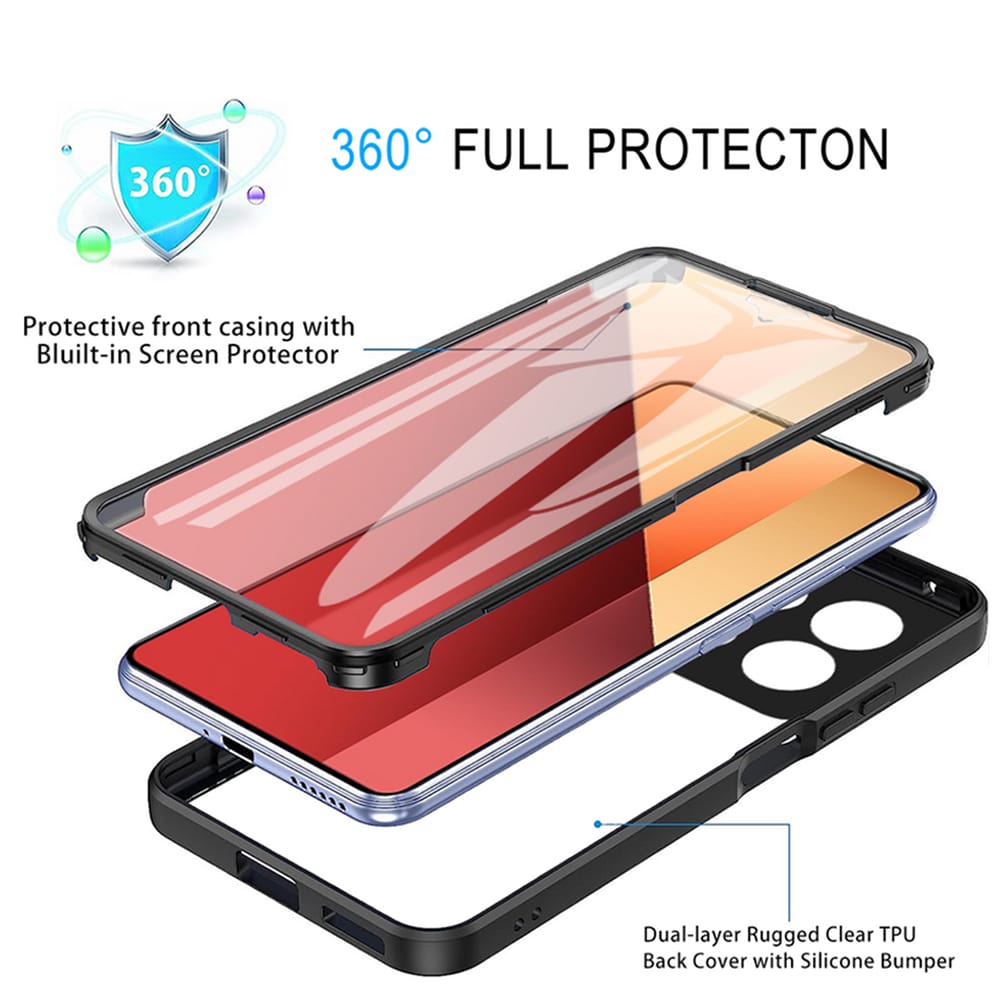 Techsuit ColorVerse 360 Series - θήκη για Xiaomi Redmi Note 13 Pro / Poco M6 - Μαύρο - Image 2