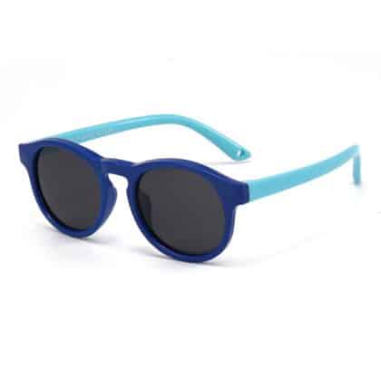 Techsuit - Polarized Γυαλιά Ηλίου (8308-C28) - για Βρέφη, Στρογγυλό Σχήμα, με Λουρί - Σκούρο Μπλε / Ουρανί One Size