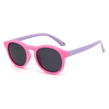 Techsuit - Polarized Γυαλιά Ηλίου (8308-C42) - για Βρέφη, Στρογγυλό Σχήμα, με Λουρί - Ροζ / Μωβ One Size