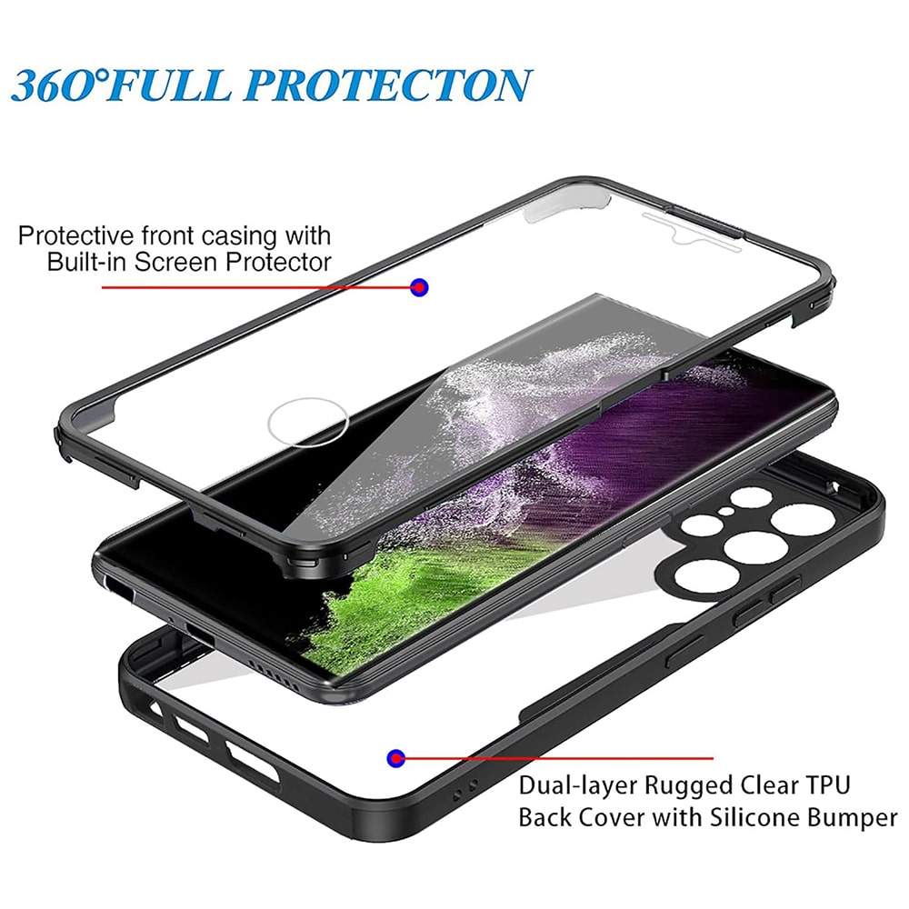 Techsuit ColorVerse 360 Series - θήκη για Samsung Galaxy S22 Ultra 5G - Ροζ - Image 2
