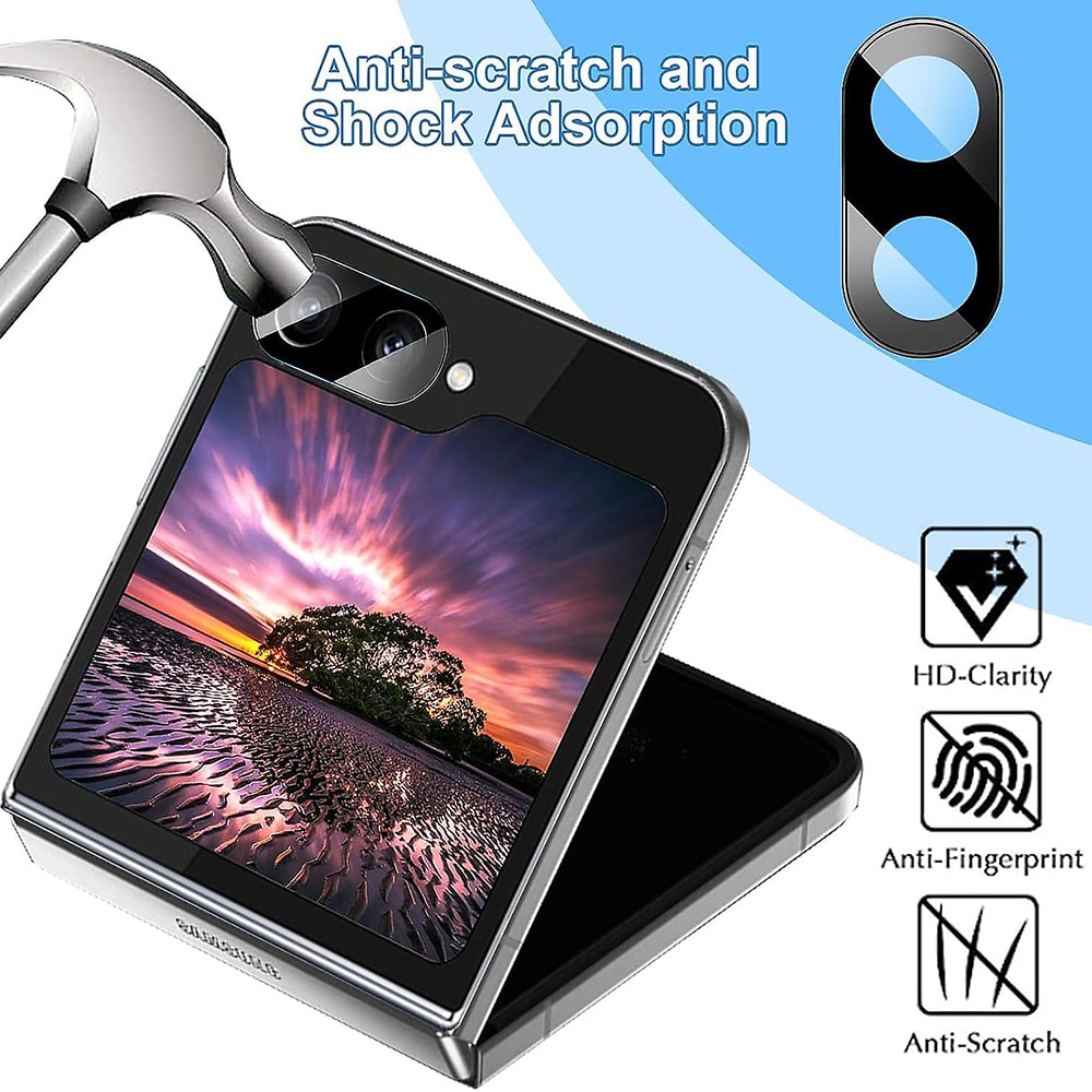 Techsuit - Full Camera Glass - Samsung Galaxy Z Flip6 - Black - Image 6