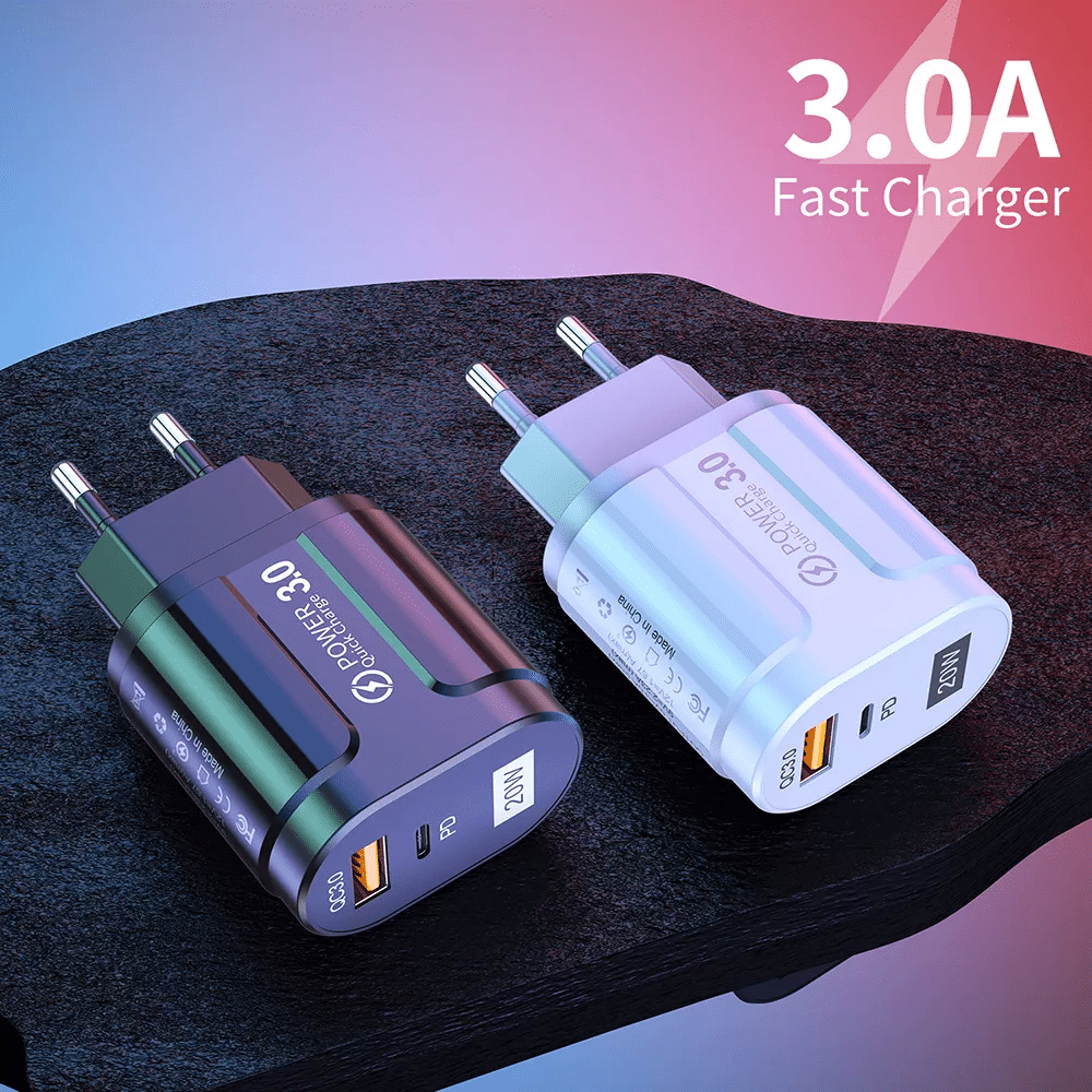 Techsuit - Φορτιστής τοίχου Premium (CHPD038) - USB-A, QC 3.0, USB-C, 20W - Λευκό - Image 7