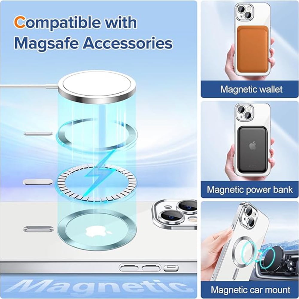 Techsuit Luxury Crystal MagSafe - θήκη για Apple iPhone 13 - Διάφανο - Image 5