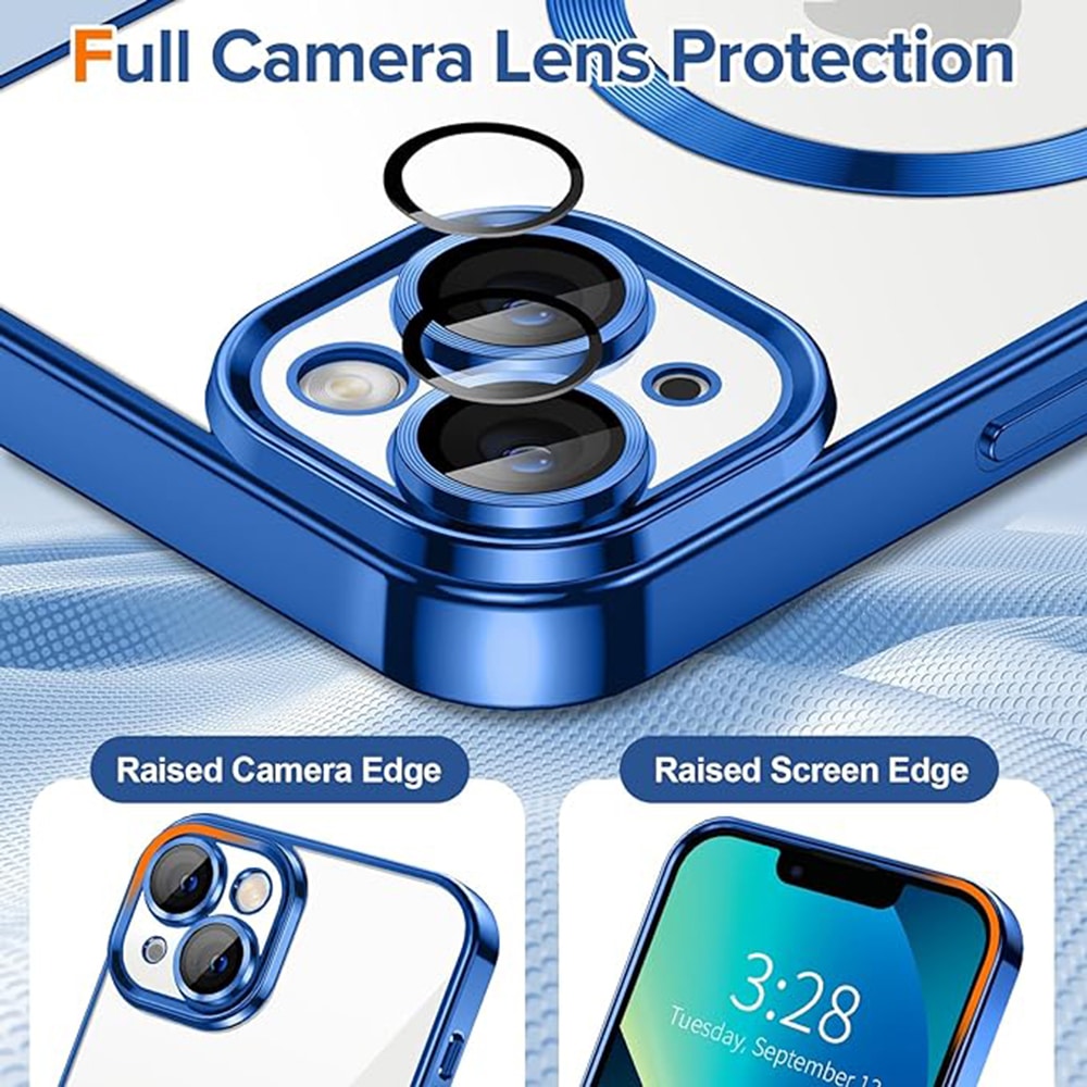 Techsuit Luxury Crystal MagSafe - θήκη για Apple iPhone 13 - Μπλε - Image 4