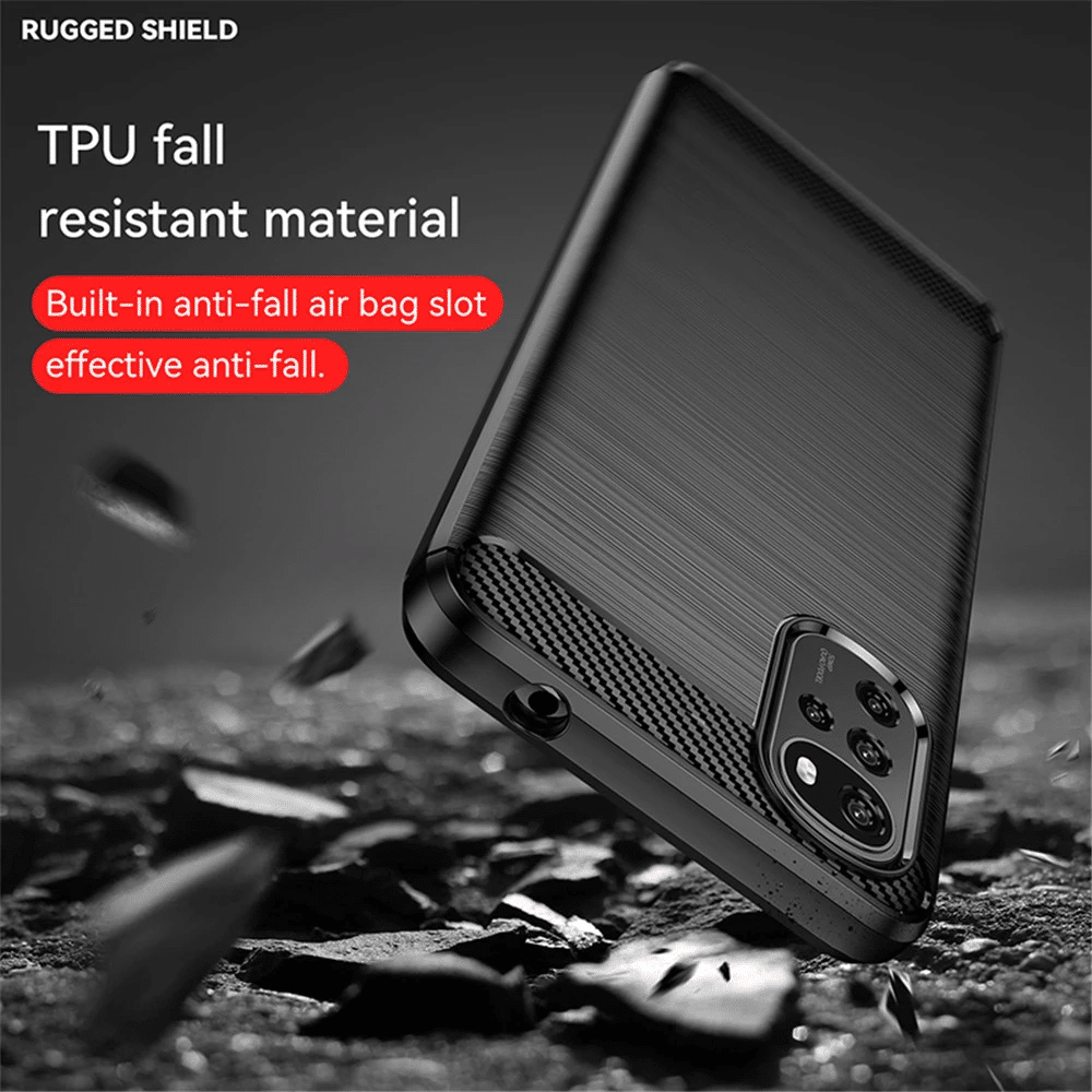 Techsuit Carbon Silicone - θήκη για Motorola Moto G22 - Μαύρο - Image 3