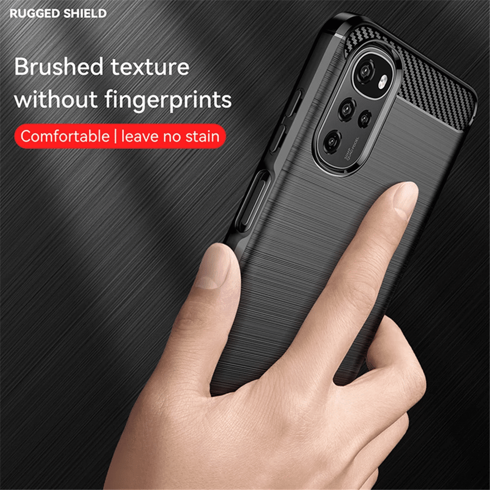 Techsuit Carbon Silicone - θήκη για Motorola Moto G22 - Μαύρο - Image 4