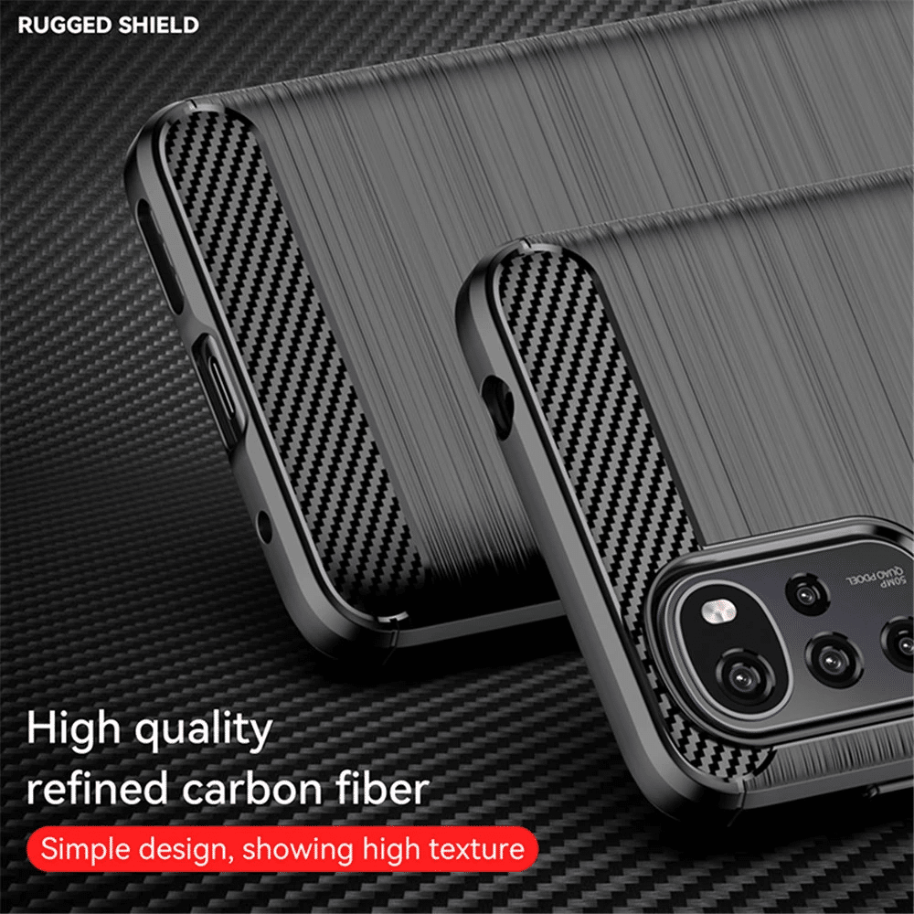 Techsuit Carbon Silicone - θήκη για Motorola Moto G22 - Μαύρο - Image 5