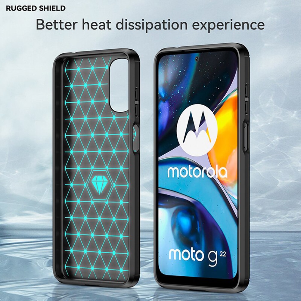 Techsuit Carbon Silicone - θήκη για Motorola Moto G22 - Μαύρο - Image 6