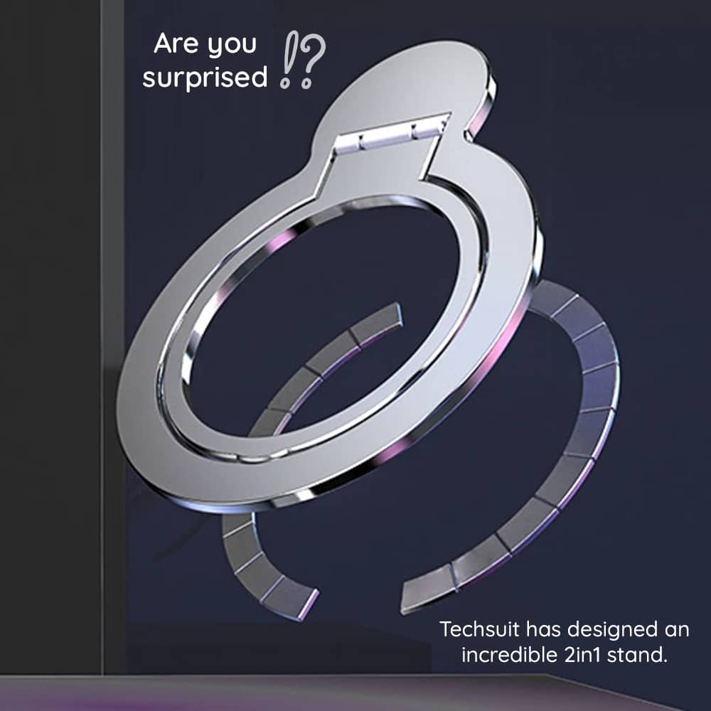 Techsuit - MagSafe Phone Ring (MPR4) - Round Shape, Aluminium Alloy - Blue - Image 7