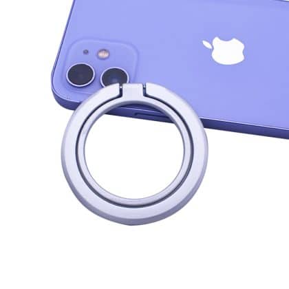 Techsuit - MagSafe Phone Ring (MPR3) - Round Shape, Aluminium Alloy, 3M - Silver