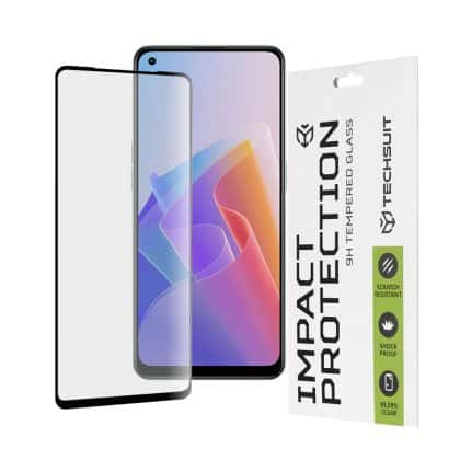 Techsuit - 111D Πλήρης Κάλυψη / Full Glue Γυαλί - Oppo Reno7 4G / Reno7 Lite / Reno8 Lite / OnePlus Nord N20 5G - Μαύρο