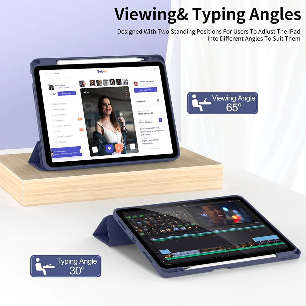 Techsuit Flex Trifold - θήκη για Apple iPad Air (2020) / (2022) - Μωβ - Image 4