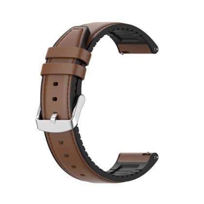 Techsuit - Watchband 20mm (W007) - Samsung Galaxy Watch 4/5/Active 2, Huawei Watch GT 3 (42mm)/GT 3 Pro (43mm) - Brown
