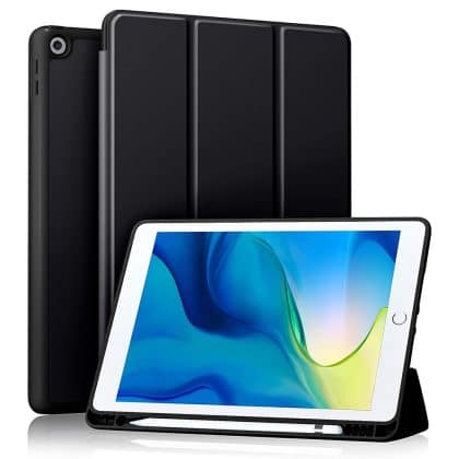 Techsuit - Flex Trifold (με θήκη για stylus) - iPad 10.2 (2019 / 2020 / 2021) - Μαύρο
