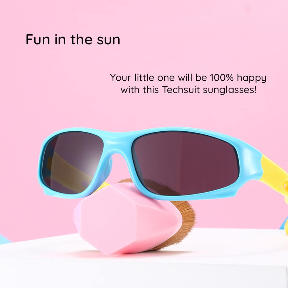 Techsuit - Polarized Γυαλιά Ηλίου (816-C3) - Τύπος Αθλητισμού, για Παιδιά απο 3-8 Ετών- Ροζ / Πράσινο One Size - Image 7