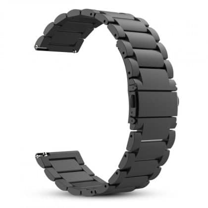 Techsuit - Watchband 20mm (W010) - Samsung Galaxy Watch 4/5/Active 2, Huawei Watch GT 3 (42mm)/GT 3 Pro (43mm) - Black