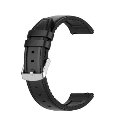 Techsuit - Watchband 20mm (W007) - Samsung Galaxy Watch 4/5/Active 2, Huawei Watch GT 3 (42mm)/GT 3 Pro (43mm) - Black