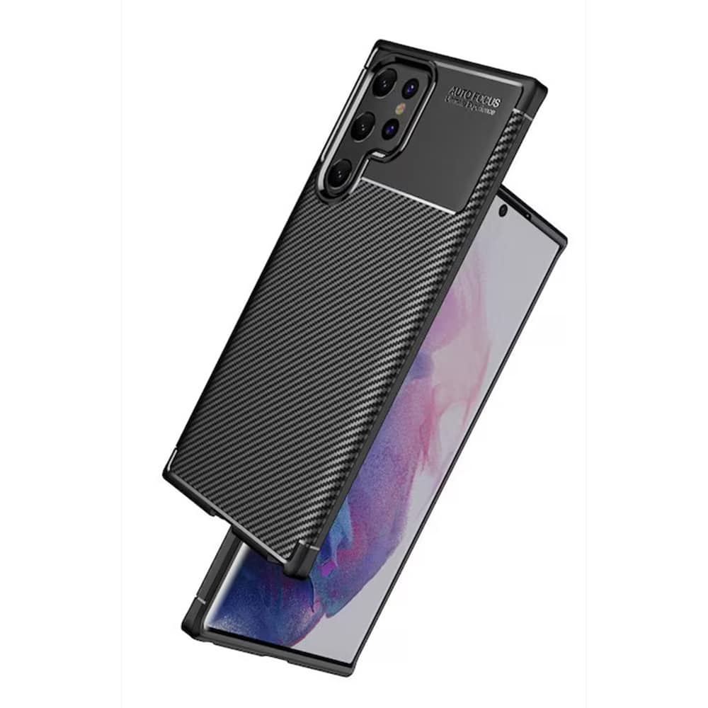 Techsuit CarbonFiber - θήκη για Samsung Galaxy S22 Ultra 5G - Μαύρο - Image 3