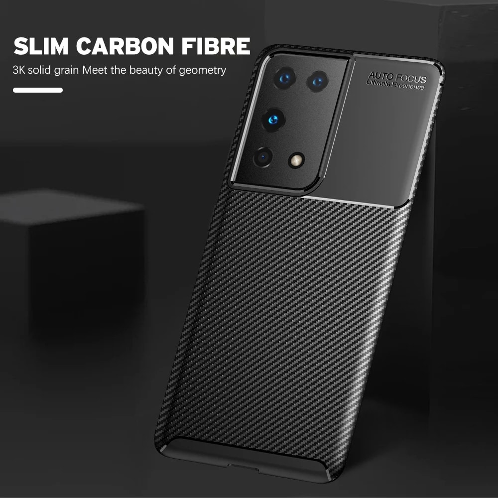 Techsuit CarbonFiber - θήκη για Samsung Galaxy S21 Ultra 5G - Μαύρο - Image 4