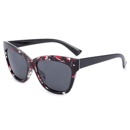 Techsuit - Polarized Γυαλιά Ηλίου PC (OD8155-C4) - Προστασία UV - Λουλούδια / Μαύρο One Size