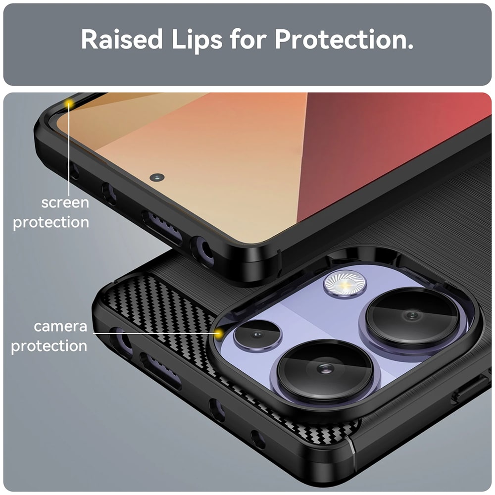 Techsuit Carbon Silicone - θήκη για Xiaomi Redmi Note 13 Pro / Poco M6 - Μπλε - Image 5