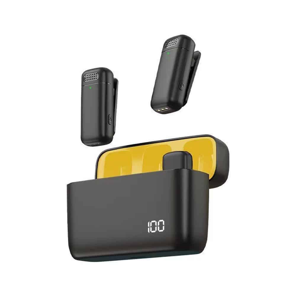 Techsuit - (2 συσκευασία) Μικρόφωνο Lavalier Wireless (LW3) - με Δέκτη, Lightning, Μείωση Θορύβου, 70mAh, Plug and Play - Μαύρο - Image 2
