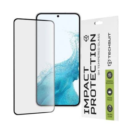 Techsuit - 111D Πλήρης Κάλυψη / Πλήρης Κόλλα Γυαλί - Samsung Galaxy S22 5G / S23 - Μαύρο