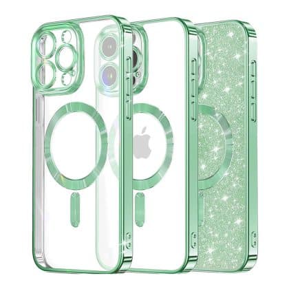 Techsuit Luxury Glitter MagSafe - θήκη για Apple iPhone 12 Pro - Πράσινο