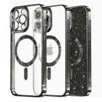 Techsuit Luxury Glitter MagSafe - θήκη για Apple iPhone 13 Pro - Μαύρο