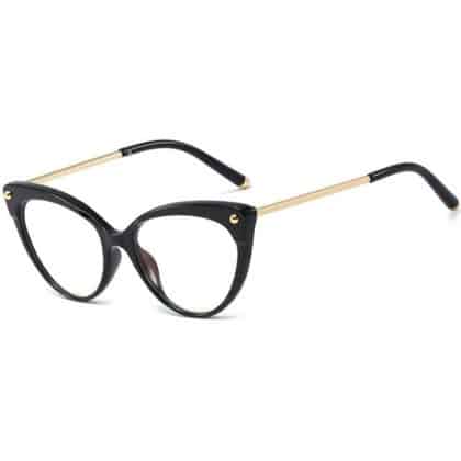 Techsuit - Γυαλιά Anti-Blue Light Reflex TR90 (F93308) - Cat Eye - Λαμπερό Μαύρο One Size
