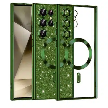 Techsuit Luxury Glitter MagSafe - θήκη για Samsung Galaxy S24 Ultra - Πράσινο