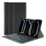 Techsuit - CozyTab Case (with Pencil Holder/RGB Wireless Magnetic Keyboard) - iPad Pro 13 (2024) - Black