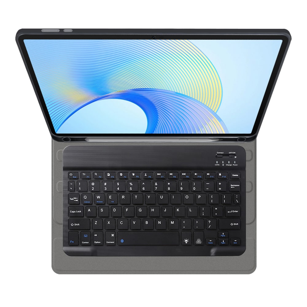 Techsuit - CozyTab Case (with Pencil Holder/RGB Wireless Magnetic Keyboard) - Honor Pad X9 / X8 Pro - Black - Image 5