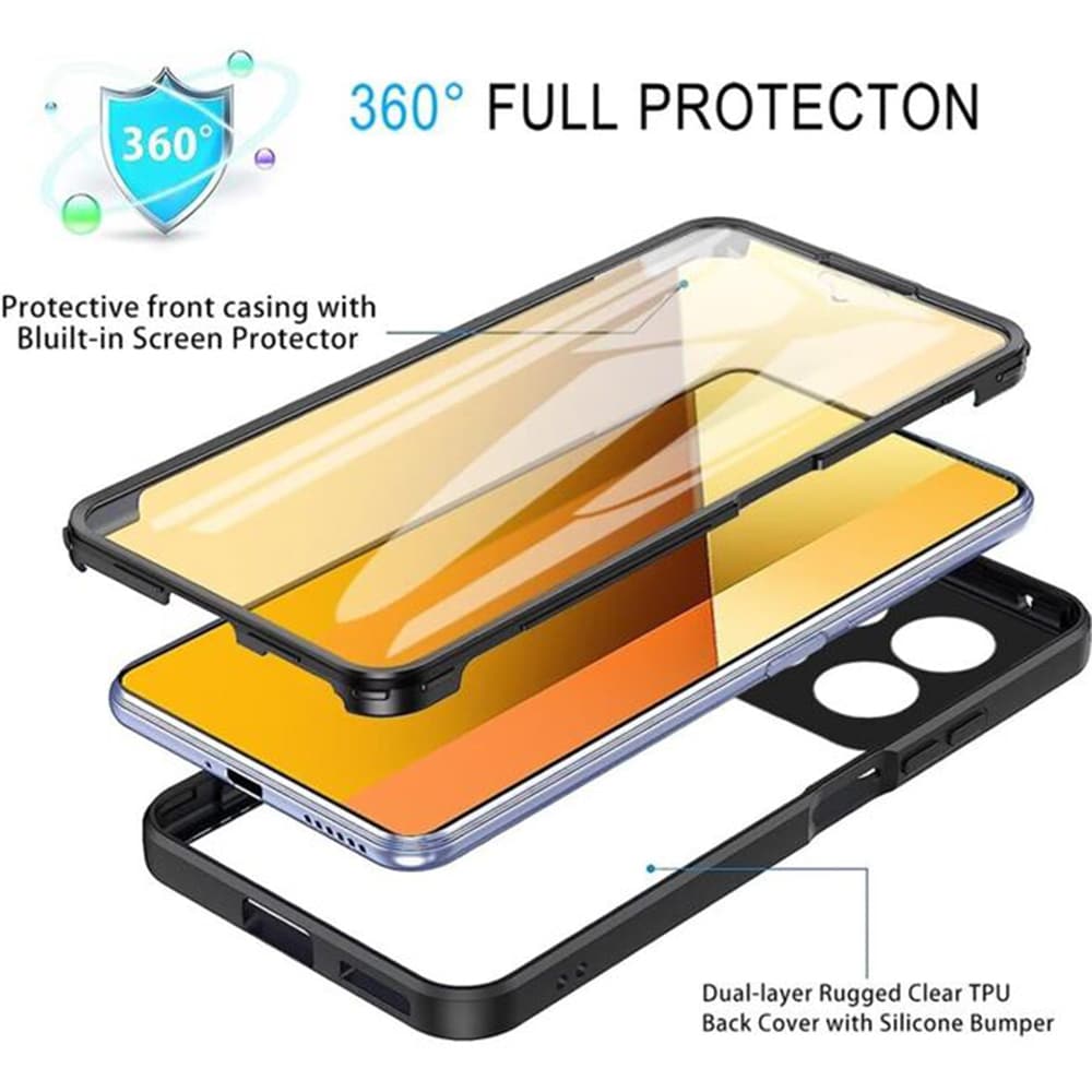 Techsuit ColorVerse 360 Series - θήκη για Xiaomi Poco X6 Pro - Μαύρο - Image 2