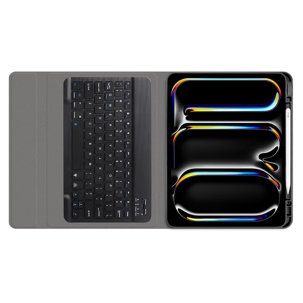 Techsuit - CozyTab Case (with Pencil Holder/RGB Wireless Magnetic Keyboard) - iPad Pro 11 (2024) - Black - Image 3
