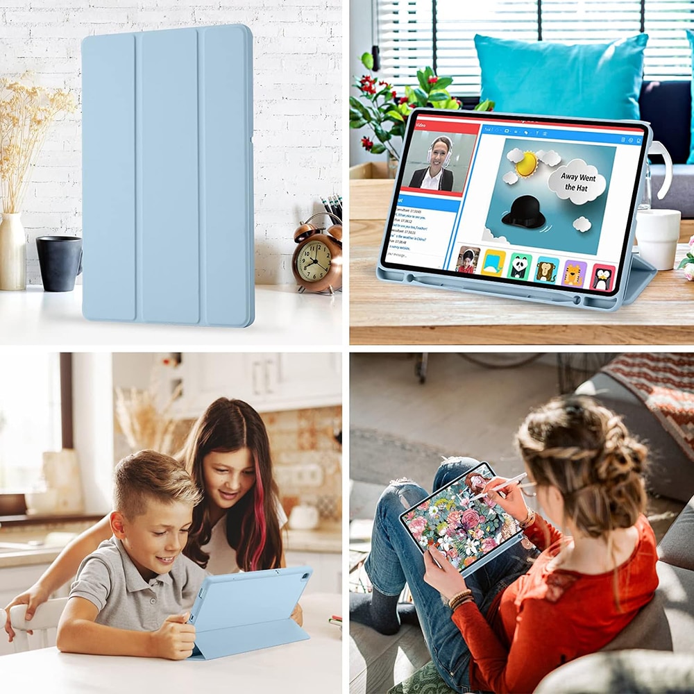 Techsuit - Flex Trifold (με θήκη για stylus) - Samsung Galaxy Tab S6 Lite (2020/2022/2024) - Ουράνιο Μπλε - Image 5
