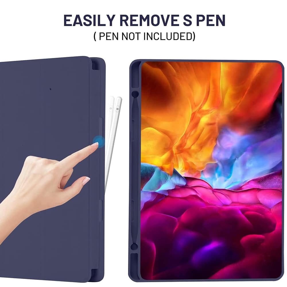 Techsuit - Flex Trifold (με θήκη για stylus) - Samsung Galaxy Tab S6 Lite (2020/2022/2024) - Σκούρο Μπλε - Image 3