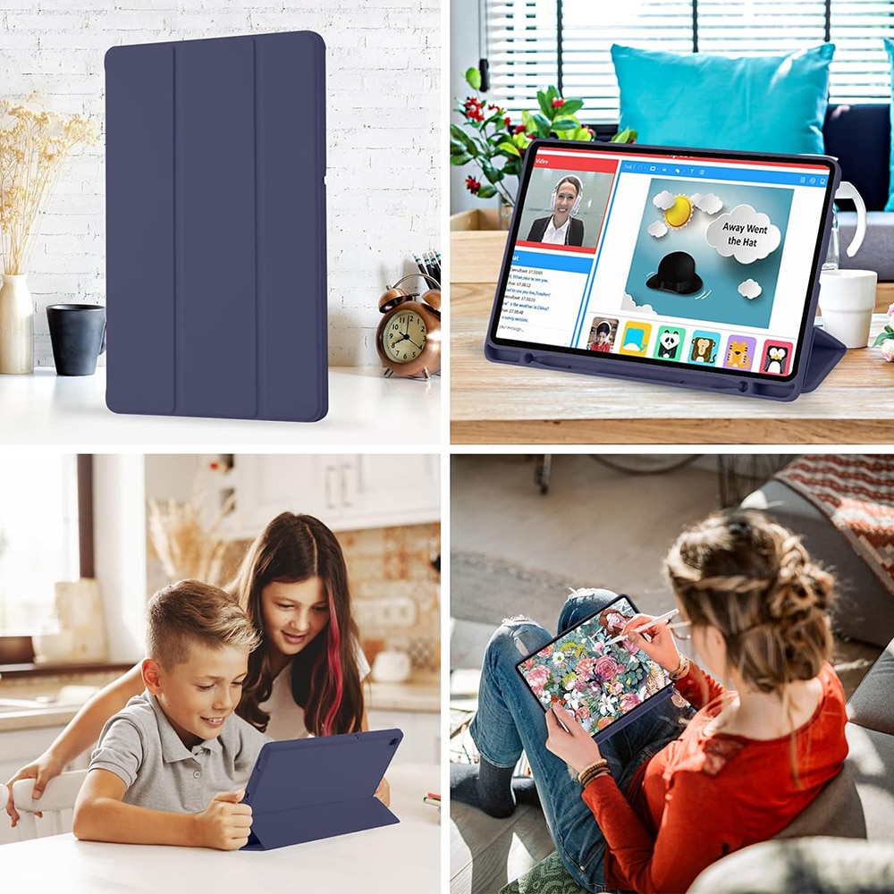 Techsuit - Flex Trifold (με θήκη για stylus) - Samsung Galaxy Tab S6 Lite (2020/2022/2024) - Σκούρο Μπλε - Image 4