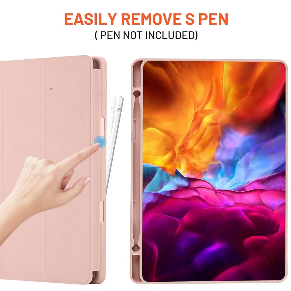 Techsuit - Flex Trifold (με θήκη για stylus) - Samsung Galaxy Tab S6 Lite (2020/2022/2024) - Ροζ - Image 3