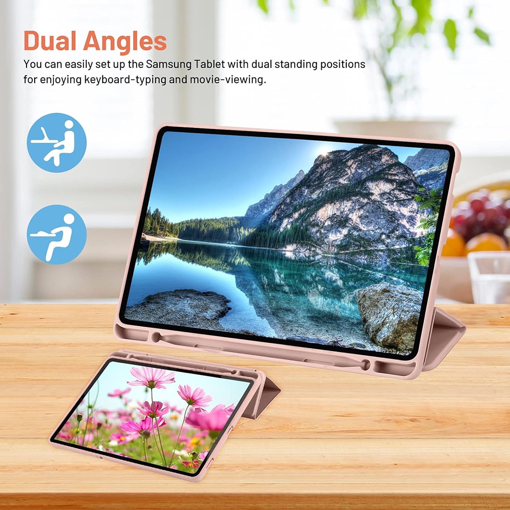 Techsuit - Flex Trifold (με θήκη για stylus) - Samsung Galaxy Tab S6 Lite (2020/2022/2024) - Ροζ - Image 4