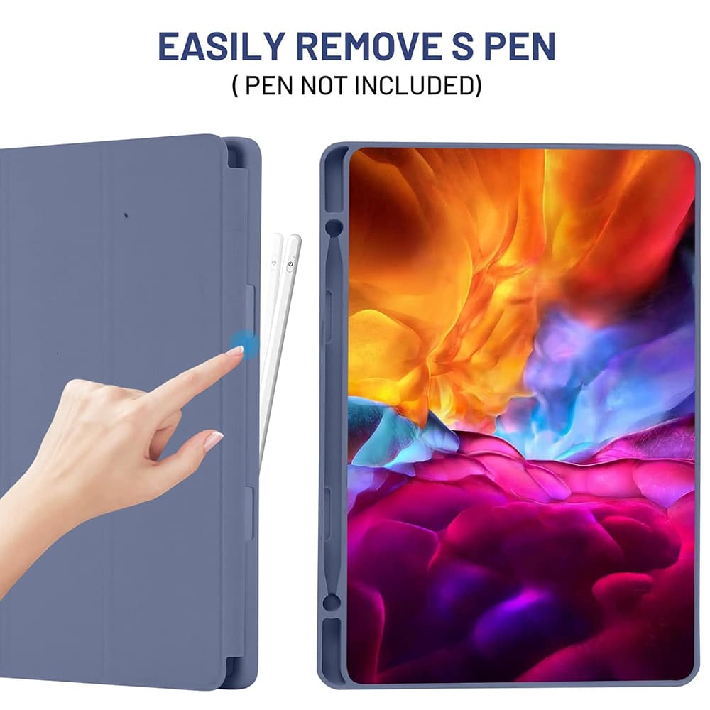 Techsuit - Flex Trifold (με θήκη για stylus) - Samsung Galaxy Tab S6 Lite (2020/2022/2024) - Μωβ - Image 3